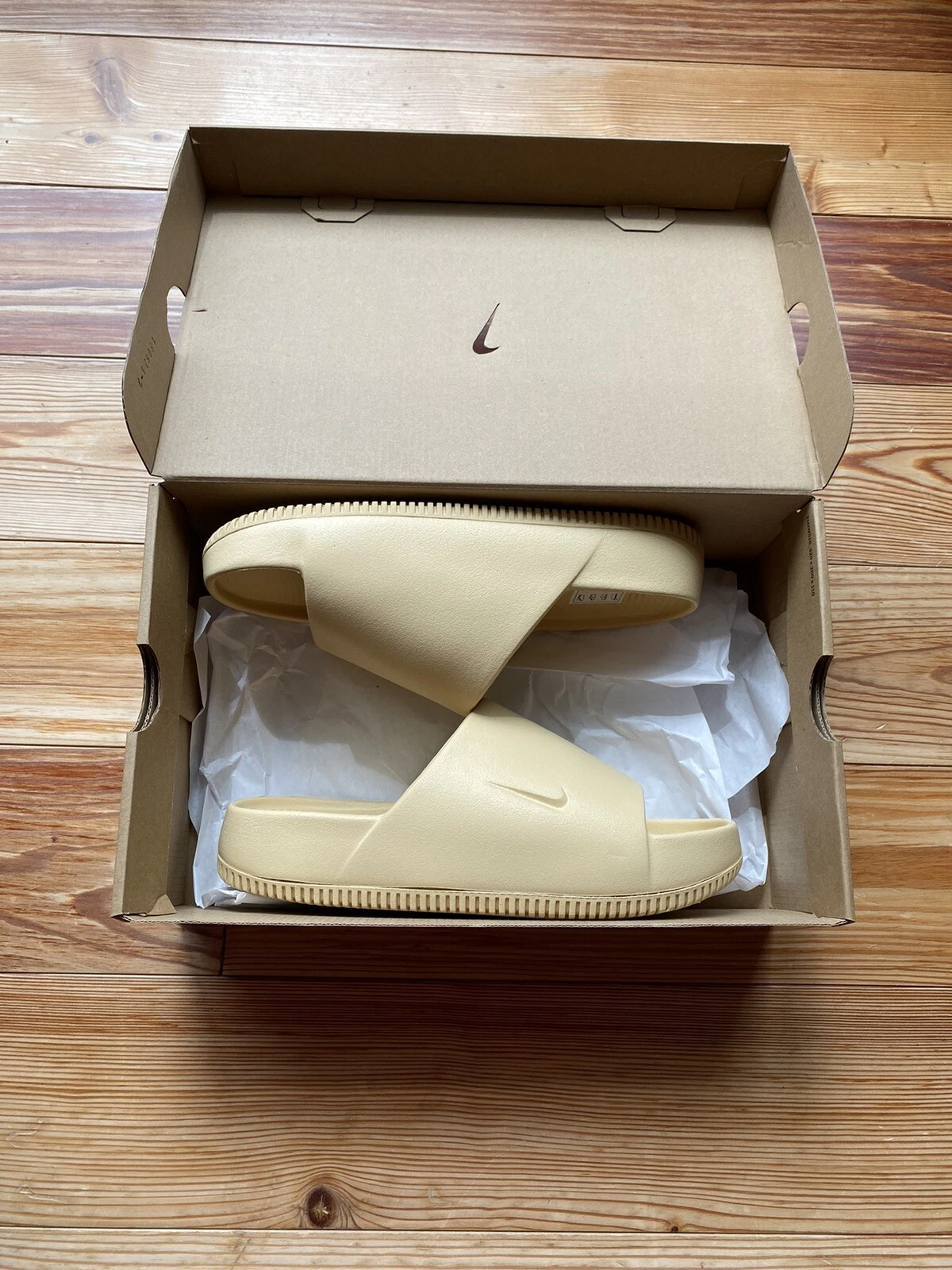 Nike Calm Slide Sandalo Sliders Sesame Taglia UK5.5 US8 EU39 DX4816 200 NUOVO