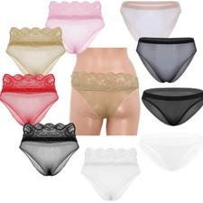 Women See Through Mesh Underwear Ladies Briefs Panties Ultra-thin Thong Knickers