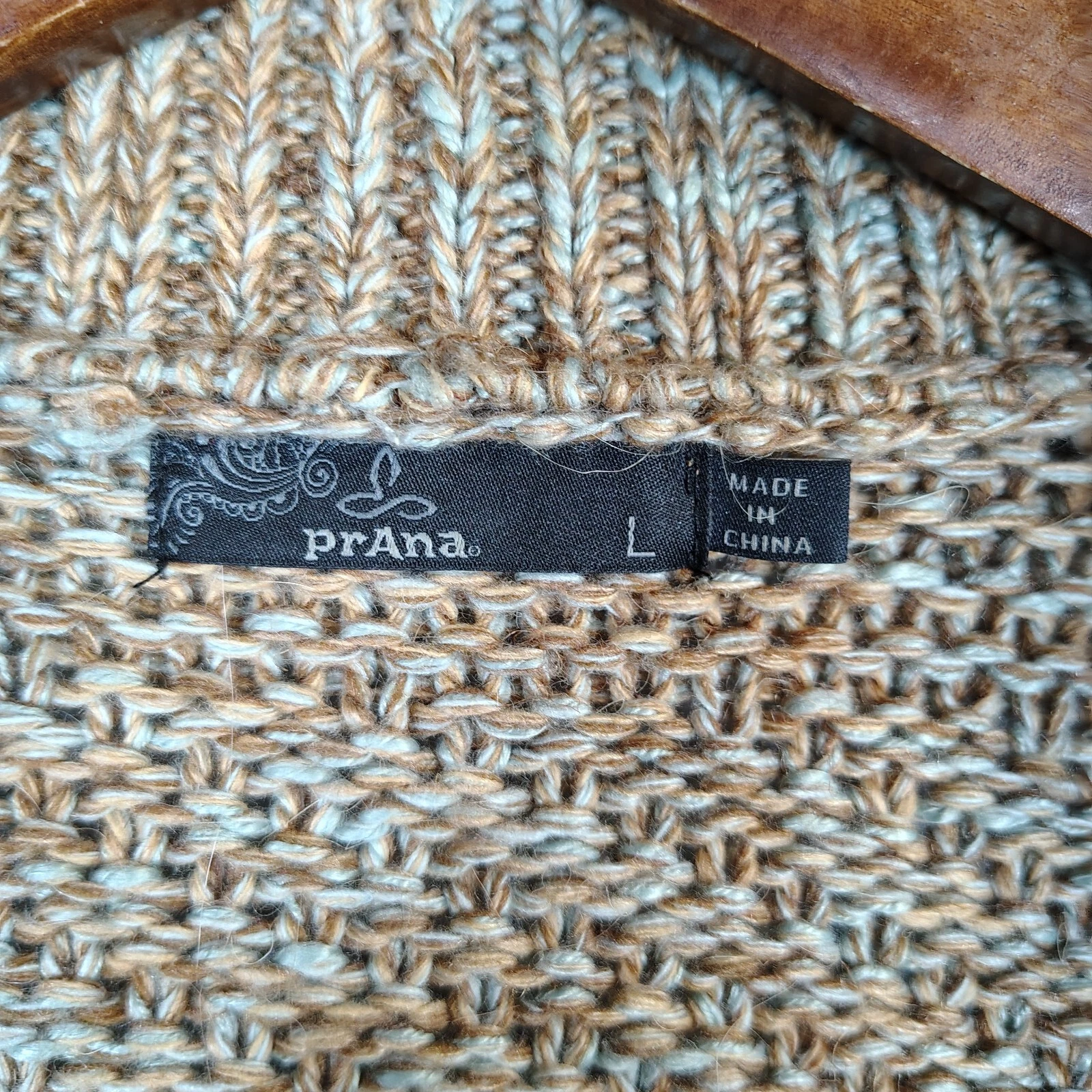 prana chunky knit wrap preppy sweater
