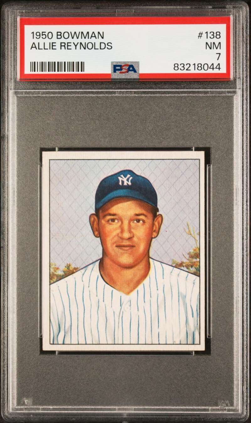 1950 Bowman #138 Allie Reynolds PSA 7 Yankees  (8044)