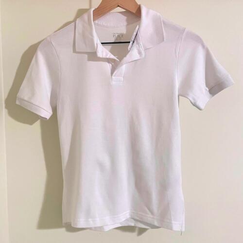 NWT THE CHILDREN'S PLACE BOYS WHITE POLO-100% Cotton-Medium 7-8