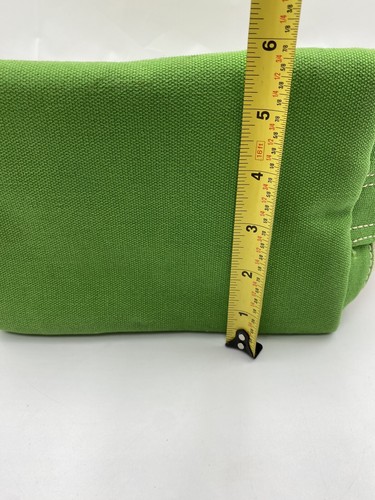 VTG 90s Land’s End Tote Bag Canvas Green Trim Small USA “C” 9.5 X 8 - Picture 15 of 17