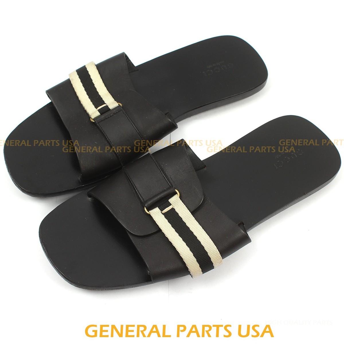 Genuine brand Gucci Women's slippers all leather 7 1/2 size
