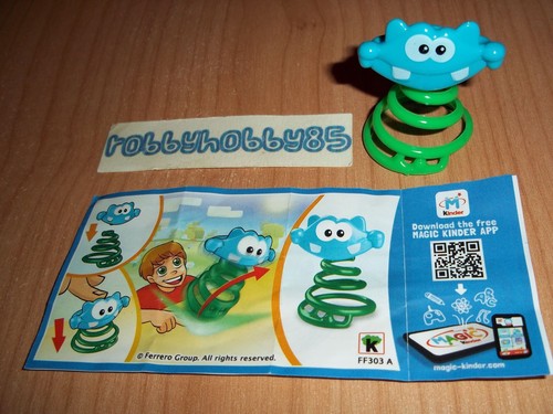 FF303 À Ressort Bleu + Bpz Variante Kinder surprise Italie 2016/2017 Go Move