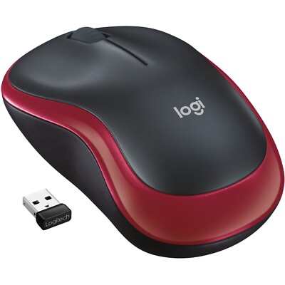 Logitech M185 Kabellose Maus red