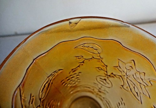 Vintage Carnival Glass Tumblers The Muscadine Grapes Jain glass Works India #28F - Picture 5 of 7