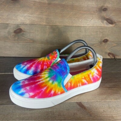 Skechers poppy hippe Womens size 7.5 shoes multicolor tie dye slip on sneakers