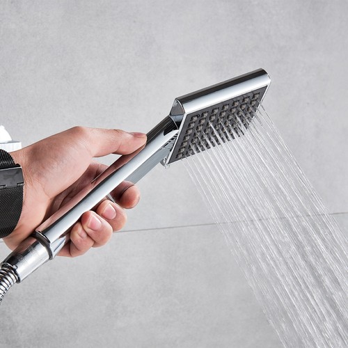 Chrom Badewannenarmatur Handbrause Wasserfall Badewanne Duschset Mischbatterie - Bild 9 von 12