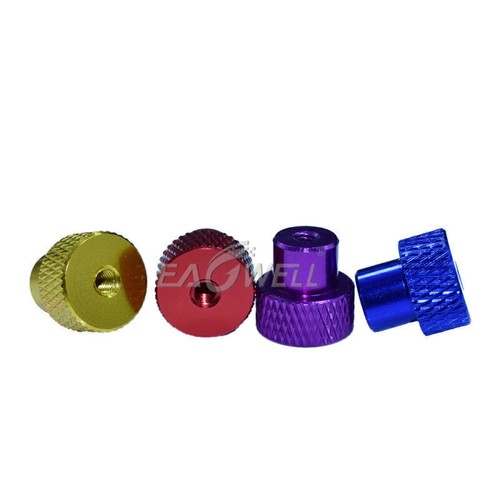 10~100pc M3/M4 Knurled Thumb Nut Hand Thread Nuts Fastener Aluminum Alloy Colors - Picture 10 of 32