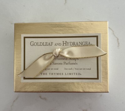 Thymes Gold leaf And Hydrangea Perfumed Soap Boxed Set