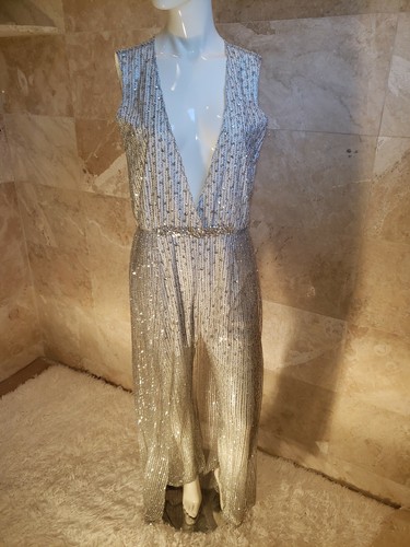 Amazing NWT La Dolce Vita embellished celebrity  train jumpsuit M Saab Godfrey - Picture 2 of 7
