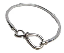 Authentic Pandora Bracelet, Infinity Knot Snake Chain Bracelet, #590792C00