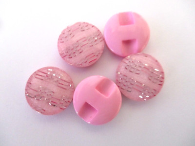 PINK BLING STREIFEN ACRYL KATZENAUGEN LOCH RÜCKTASTEN - 10 STCK. - 12,5 MM