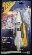 VTG 1980 BUCK ROGERS PARACHUTE ROCKET W/LAUNCHER FACTORY SEALED FLEETWOOD TOYS K