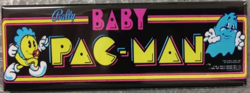 Baby Pac-Man Arcade Game Marquee Fridge Magnet
