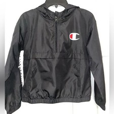 Kids Champion Heritage Black Running Jacket