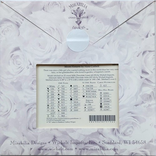 Mirabilia Moon Flowers Cross Stitch Chart and Embellishment Pack MD137 - Picture 8 of 11