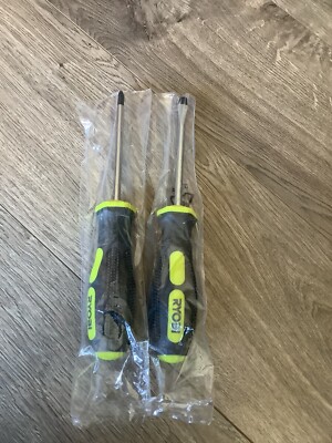 RYOBI Phillips And Flat Head Screw Driver Set 2 Pieces  NEW New With Packaging