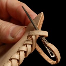 Leather 3-Prong Lacing Needle Rope Lace Needles Leather Sewing Craft Tools 3PCS 