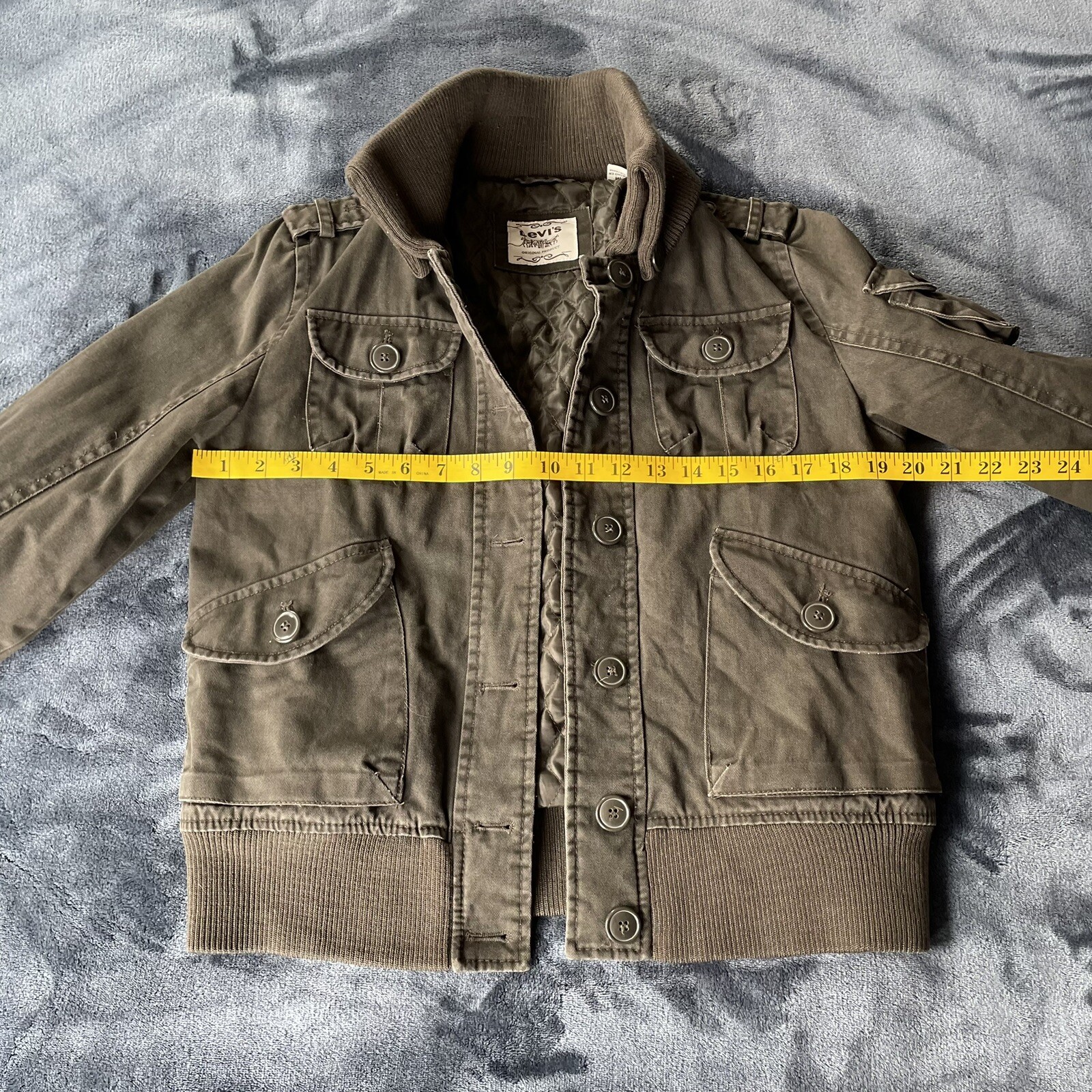 Levi's Heavy Green Jacket w Inner Lining Medium - image 12