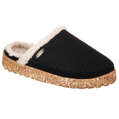 Acorn Women s Rockland Clog Recycled Felt Vamp, Black, Size 8 A22701BLKW8