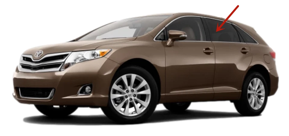 Подходит для Toyota Venza 2009-2016 годов выпуска левостороннее стекло на заднюю дверь водителя - Изображение 2 из 3