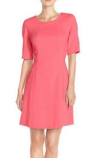 $129 Vince Camuto Taffy Pink Sheath Raglan Women Sheath Dress Sz 8P NWT