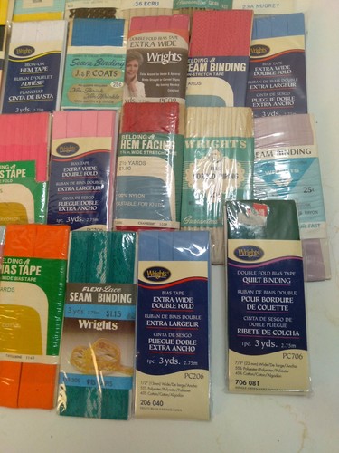 Lot of Vintage Wrights Binding Piping bias tape Etc Lot Of 34 Packs - Picture 5 of 5