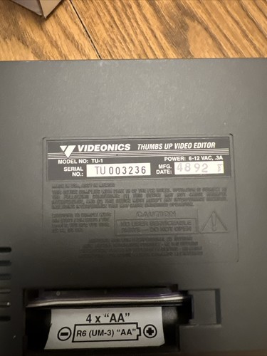 TU-1 Videonics Thumbs Up "HOME VIDEO EDITOR" Vintage DR8 - Picture 6 of 10