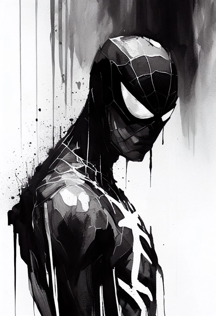 Spider man black and cheap white