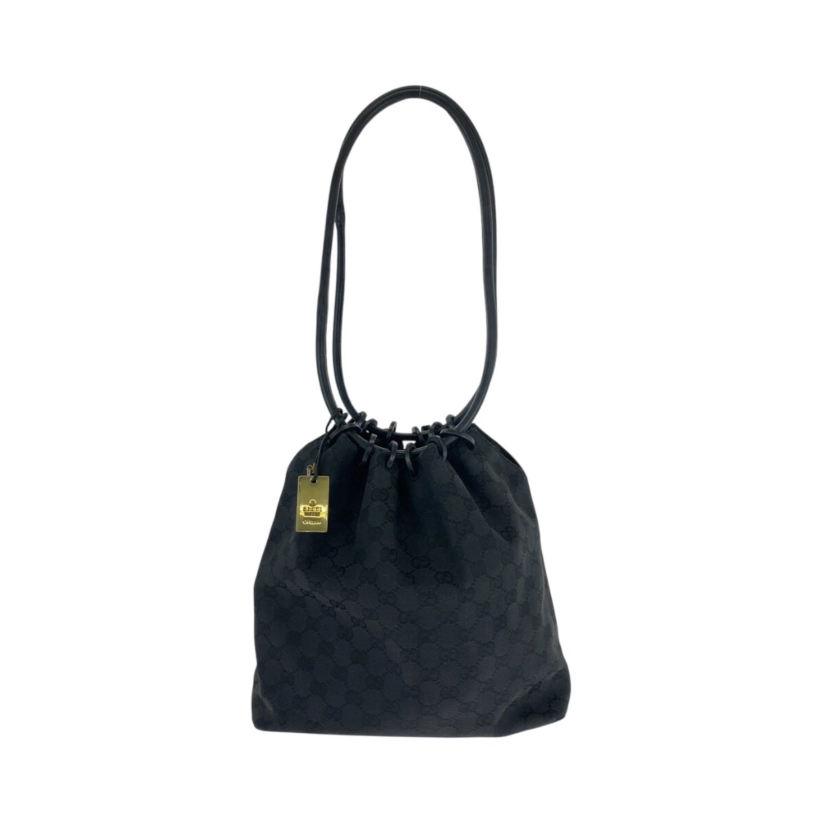 Sac à main bandoulière GUCCI 90644 cordon noir noir noir quincaillerie