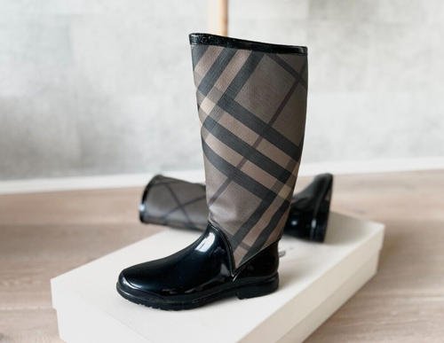 Brit-Chic! Hochwertige BURBERRY Stiefel GUMMISTIEFEL Plaid SMOKED CHECK Gr. 37 - Bild 2 von 9