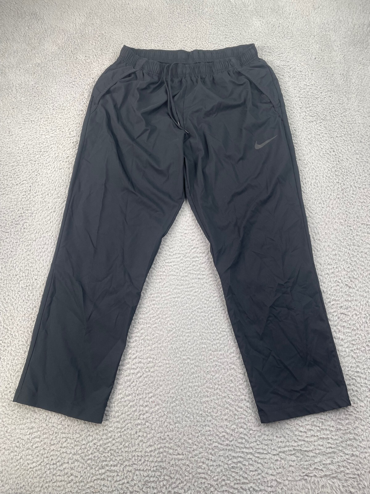 Nike Joggers Mens 2XL Relaxed Black Elastic Waist Track Drawstring Lightweight-image