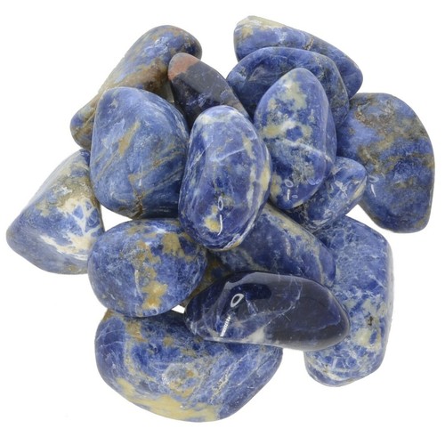 1/2 lb Sodalite Tumbled Stones - Grade 2 - Large - 1.25" to 1.75" Avg. - Imagen 1 de 3