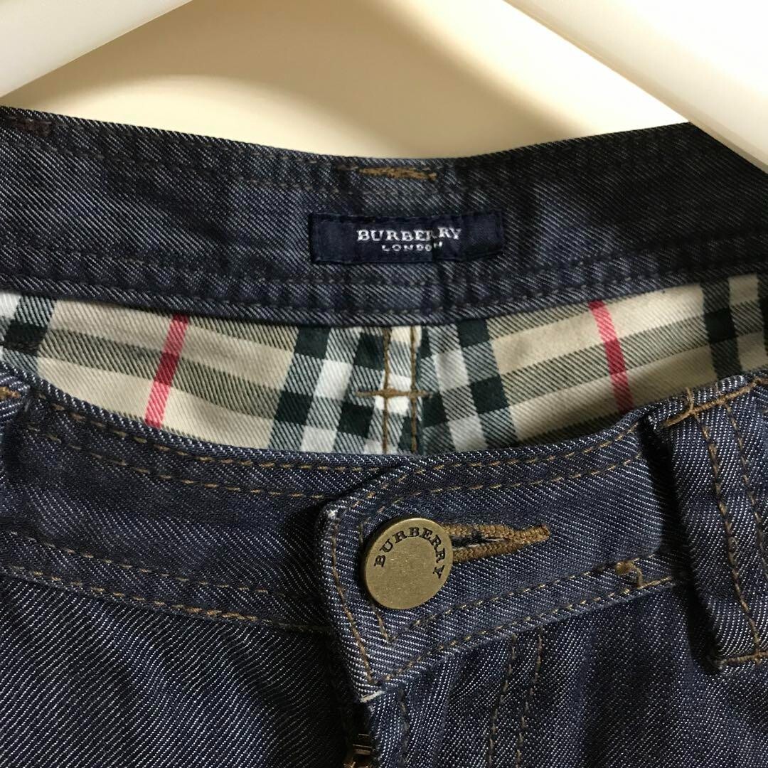 Burberry London Denim Pants Straight Jeans Nova check Japan Men Size 30 Used