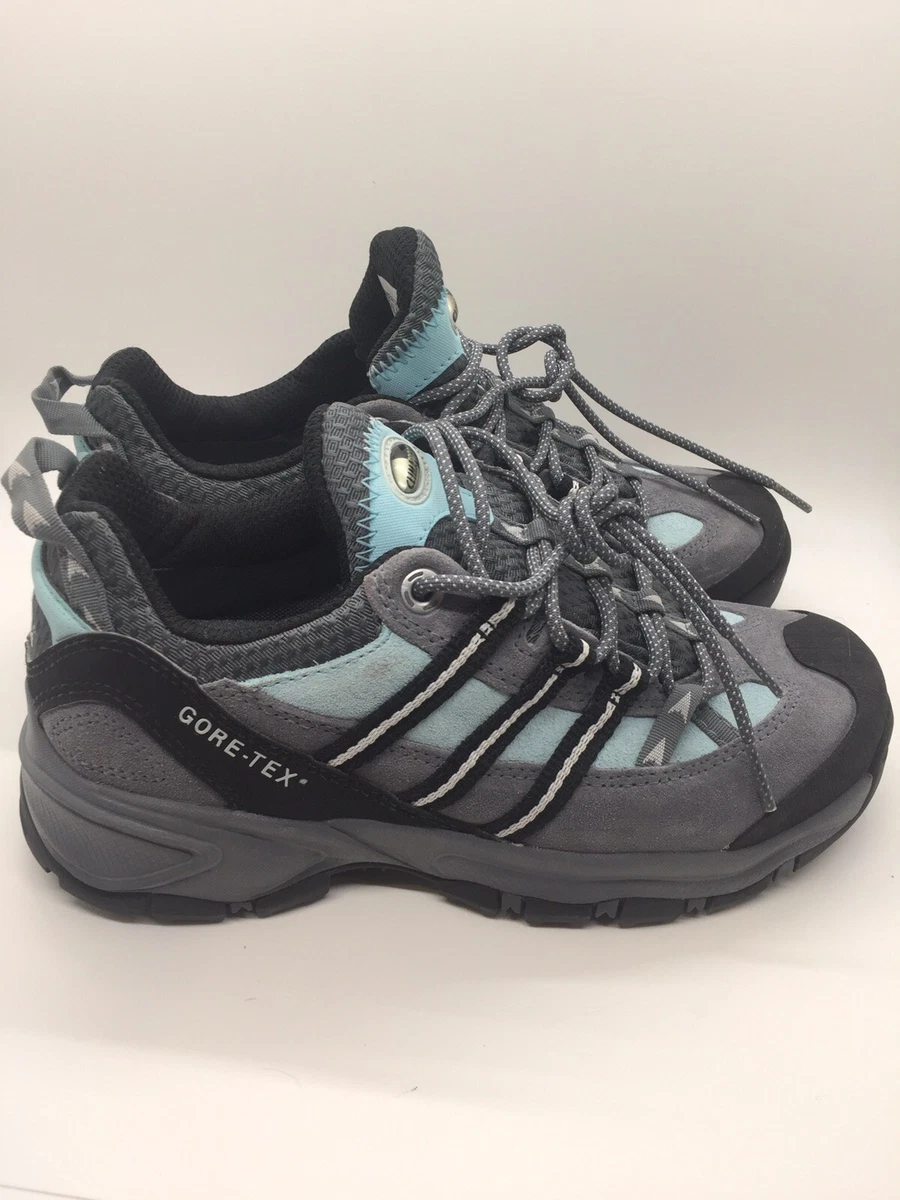 Adidas Gore-Tex Climaproof Hiking Boots Blue/Gray Womens Size 5