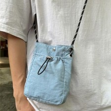 Canvas Shoulder Crossbody Bags Solid Color Phone Bag Totes  for Women Men
