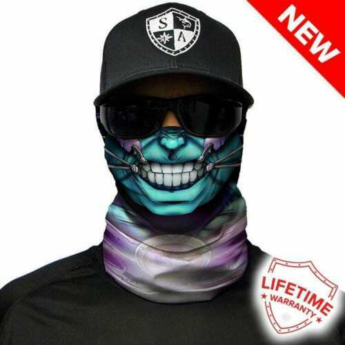 Kohlefaser - Schlumpf Gesichtsschild Maske Bandana Halssocke