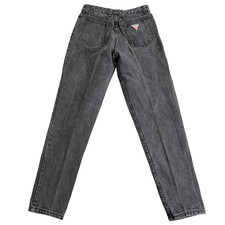 Vintage Guess Georges Marciano Jeans Womens 31 Black Acid Wash Denim Pants USA