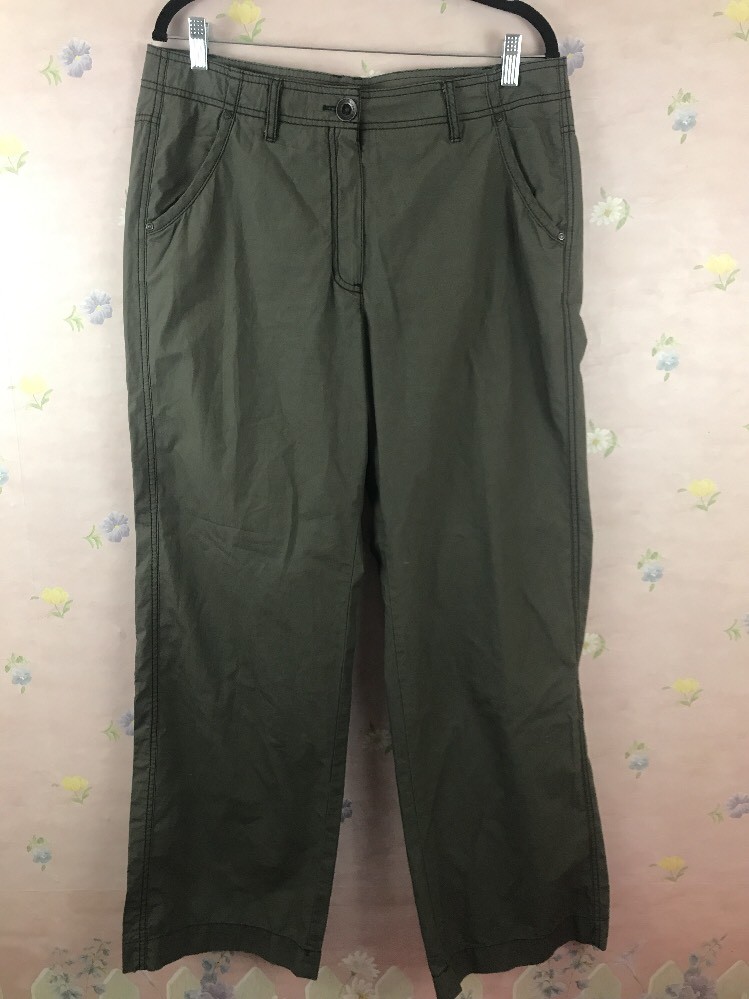 Olsen Europe Anna Women's Pants Olive Green Size 10