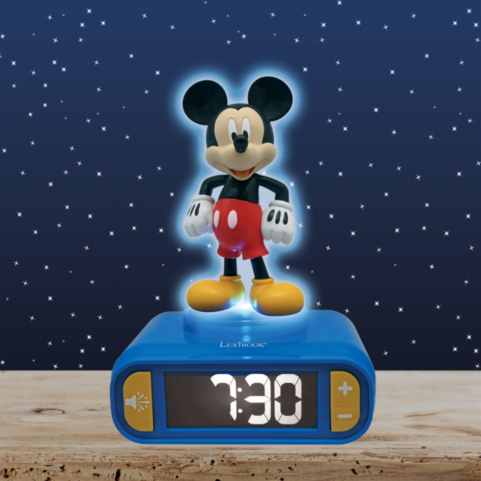 Lexibook 3D Mickey Mouse Alarm Clock For Kids│with Night Light & Snooze