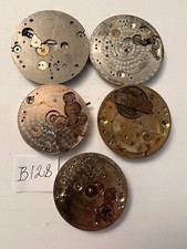 Lot Of 5 Antique Pocket Watch Movements