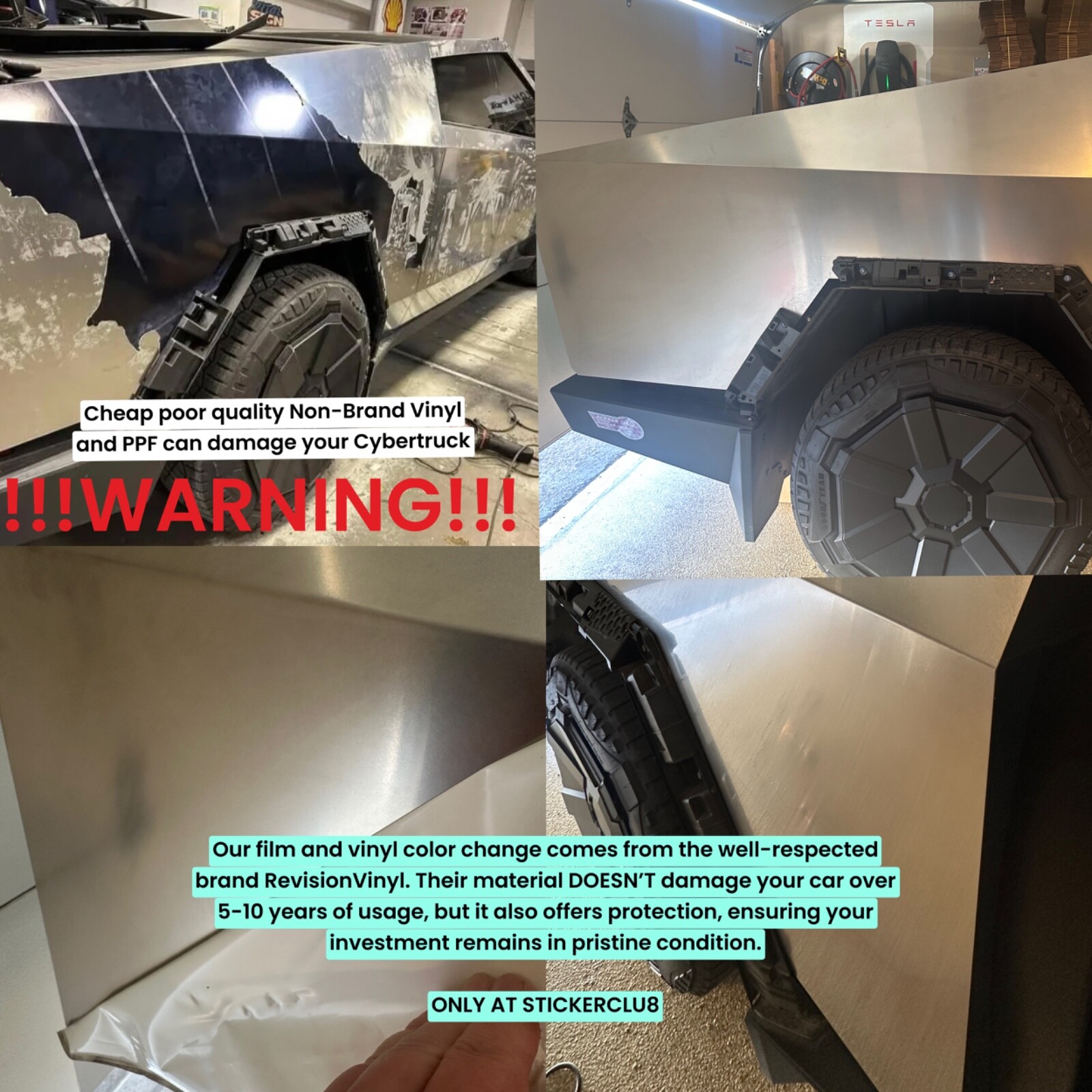 Tesla Cybertruck DIY PPF Paint Protection Film Color Change Gloss McLaren Orange