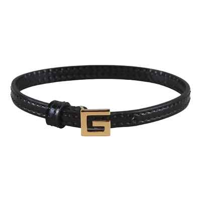 GUCCI グッチ クリスタル スクエアG エナメルレザー ブレスレット 🆕️ GUCCI Black PATENT LEATHER Bracelet with CRYSTAL SQUARE