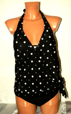 Neu!  TANKINI * BIKINI 2 tlg. schwarz - weiß PUNKTE Octopus superchic Gr. 42