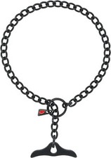 USED-Sprenger Black Stainless Steel Dog Chain Collar with Toggle and Round Links