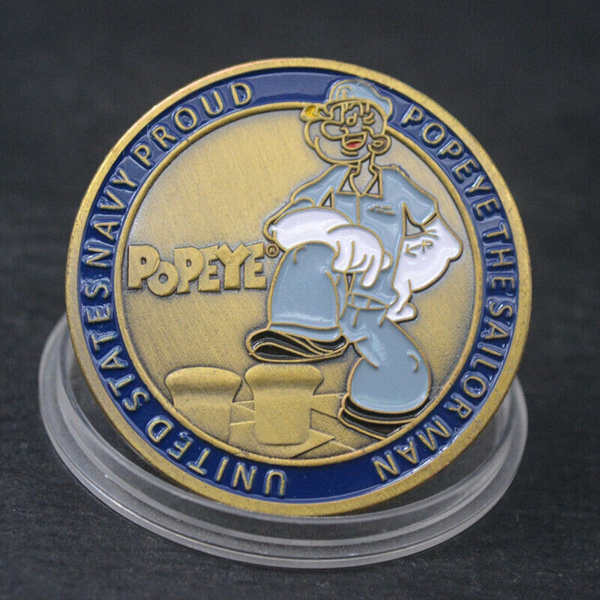 USA Navy Proud USN Popeye Chief Petty Officer Challenge Coin Collectible Gift