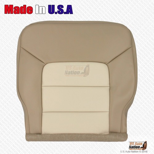 2005 2006 Ford Expedition REAR Driver & Passenger Bottoms Leather Seat Cover Tan - Picture 3 of 7