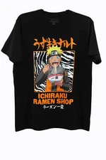 Bioworld Naruto Shippuden Mens Black Anime Shirt Ichiraku Ramen Shop Large