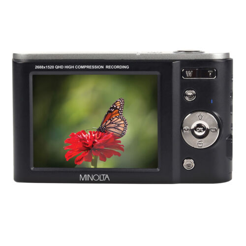 Minolta MND20-BK MND20 16x Digitalzoom 44 MP/2.7K Quad HD Digitalkamera - Bild 3 von 10